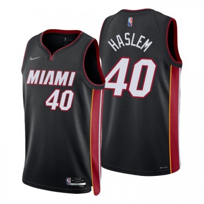 Nike Miami Heat #40 Udonis Haslem Black Men's 2021-22 NBA 75th Anniversary Diamond Swingman Jersey - Icon Edition Men's